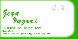 geza magori business card